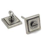 From the Anvil Pewter Round Thumbturn Set (Square) - Pewter Patina
