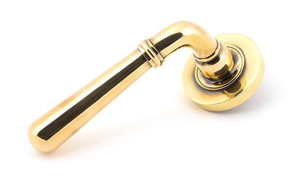 From the Anvil Aged Brass Newbury Lever on Rose Set (Plain)