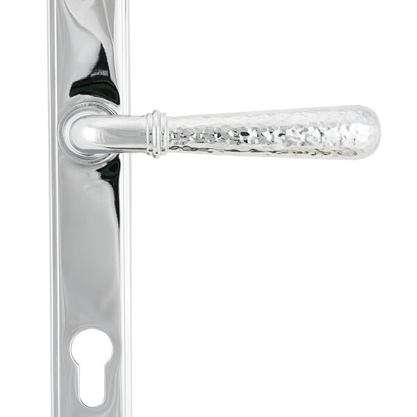 From the Anvil Polished Chrome Hammered Newbury Slimline Espag. Lock Set