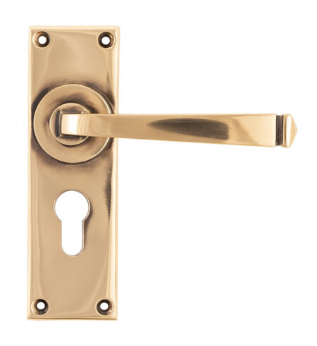 From the Anvil Polished Bronze Avon Lever Euro Lock Set
