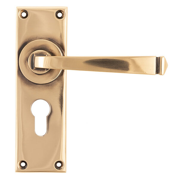 From the Anvil Polished Bronze Avon Lever Euro Lock Set