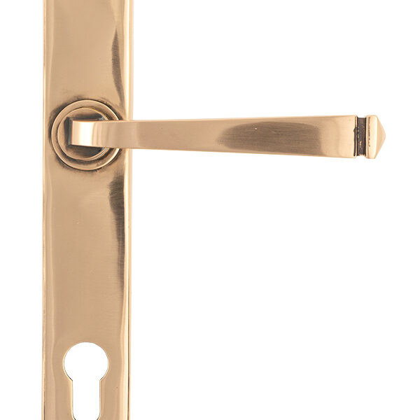 From the Anvil Polished Bronze Avon Slimline Lever Espag. Lock Set
