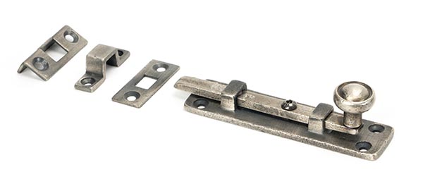 From the Anvil Antique Pewter 4" Universal Bolt - Pewter Patina
