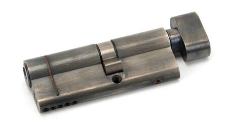 From the Anvil Pewter 35T/45 5pin Euro Cylinder/Thumbturn - Pewter Patina