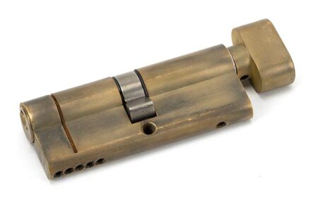Aged Brass 40/40 5pin Euro Cylinder/Thumbturn KA | 45875