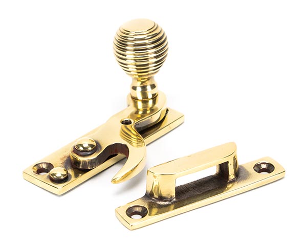 Aged Brass Beehive Sash Hook Fastener | 45936