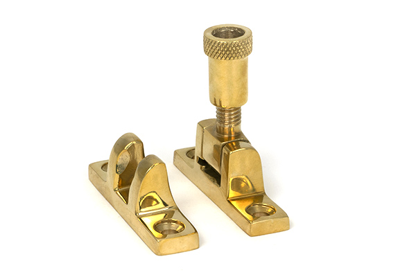 From the Anvil Polished Brass Brompton Brighton Fastener - Narrow (Square)