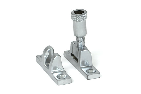 From the Anvil Satin Chrome Brompton Brighton Fastener - Narrow (Square)
