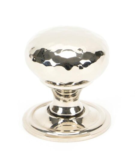Polished Nickel Hammered Mushroom Cabinet Knob 32mm | 46022