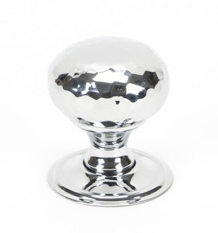 Polished Chrome Hammered Mushroom Cabinet Knob 32mm | 46023