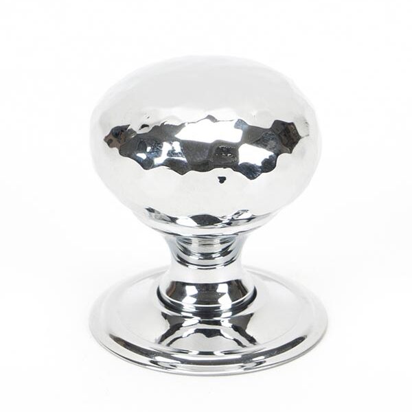 Polished Chrome Hammered Mushroom Cabinet Knob 32mm | 46023