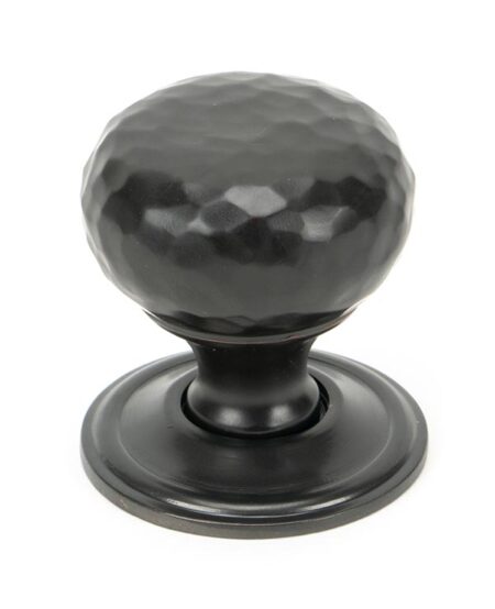 Aged Bronze Hammered Mushroom Cabinet Knob 32mm | 46024