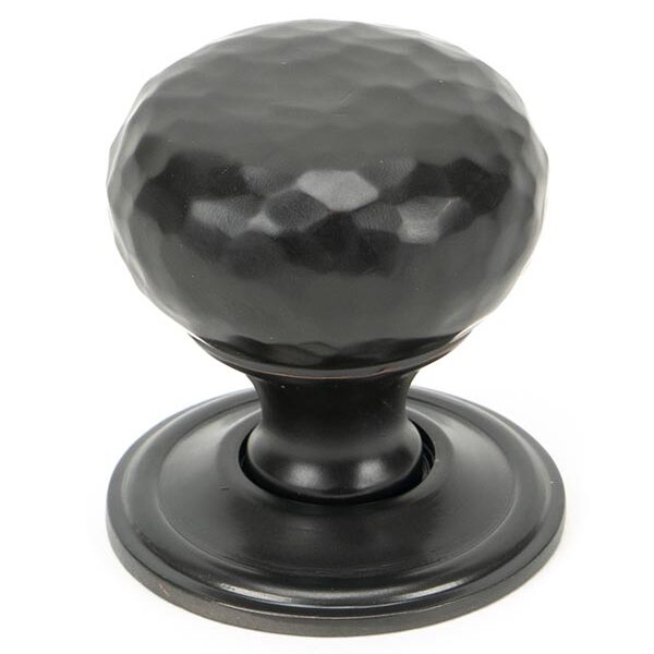 Aged Bronze Hammered Mushroom Cabinet Knob 32mm | 46024