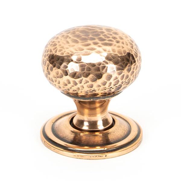 Polished Bronze Hammered Mushroom Cabinet Knob 32mm | 46025