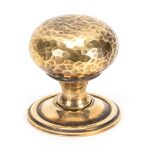 Aged Brass Hammered Mushroom Cabinet Knob 38mm | 46026