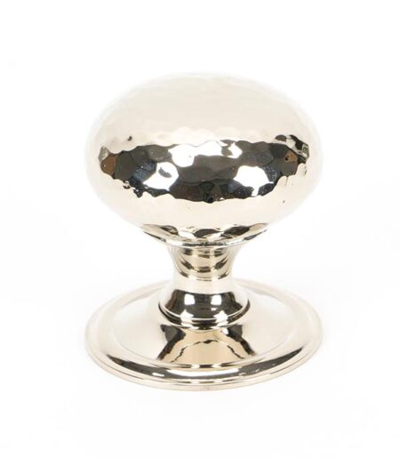 Polished Nickel Hammered Mushroom Cabinet Knob 38mm | 46027