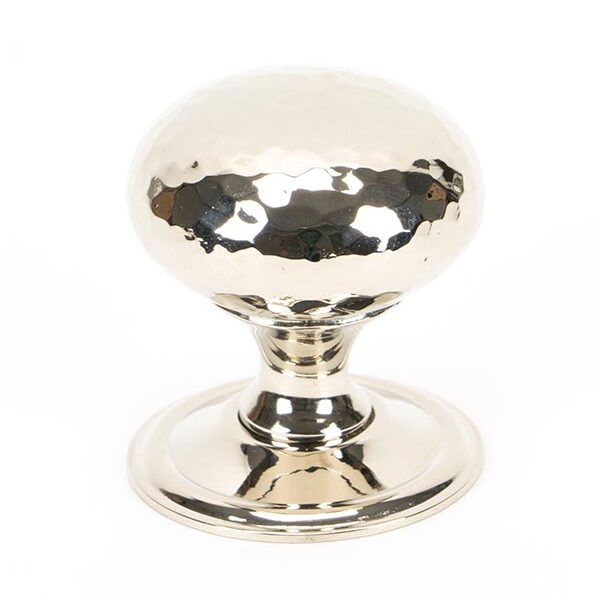 Polished Nickel Hammered Mushroom Cabinet Knob 38mm | 46027