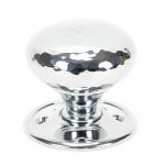From the Anvil Polished Chrome Hammered Mushroom Mortice/Rim Knob Set