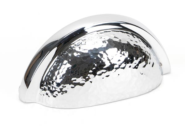 From the Anvil Polished Chrome Hammered Regency Concealed Drawer Pull