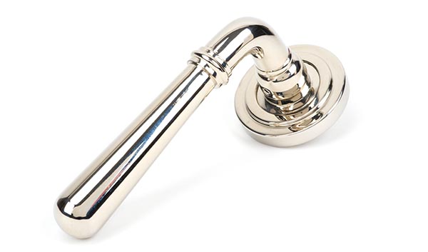 From the Anvil Polished Nickel Newbury Lever on Rose Set (Art Deco)