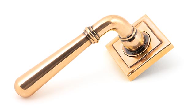 From the Anvil Polished Bronze Newbury Lever on Rose Set (Square)