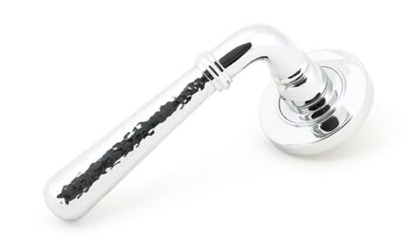 From the Anvil Polished Chrome Hammered Newbury Lever on Rose Set (Plain)