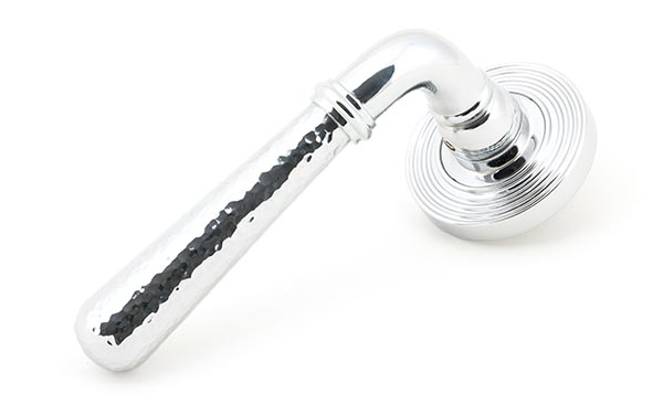 From the Anvil Polished Chrome Hammered Newbury Lever on Rose Set (Beehive)