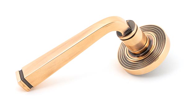 From the Anvil Polished Bronze Avon Round Lever on Rose Set (Beehive)