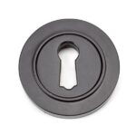 From the Anvil Aged Bronze Round Escutcheon (Plain)