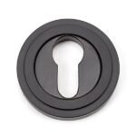 From the Anvil Aged Bronze Round Euro Escutcheon (Art Deco)