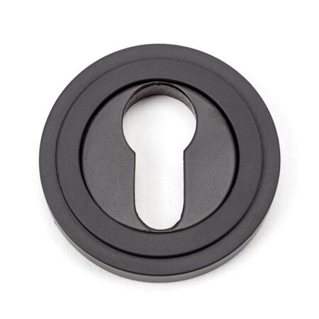 From the Anvil Aged Bronze Round Euro Escutcheon (Art Deco)