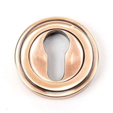 From the Anvil Polished Bronze Round Euro Escutcheon (Art Deco)