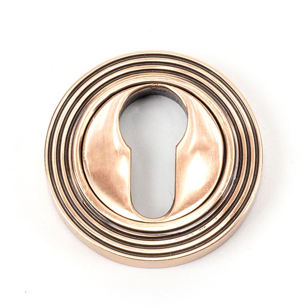 46127 Polished Bronze Round Euro Escutcheon (Beehive) - M Brock – Door ...