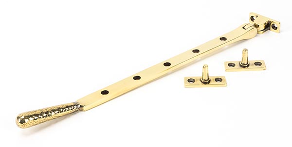 Aged Brass 12" Hammered Newbury Stay | 46146