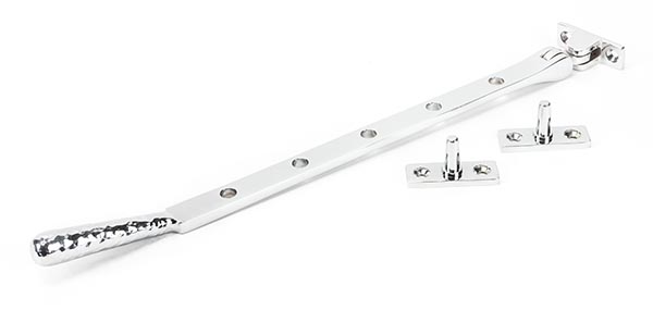 Polished Chrome 12" Hammered Newbury Stay | 46149