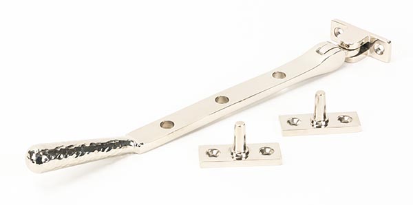 Polished Nickel 8" Hammered Newbury Stay | 46150
