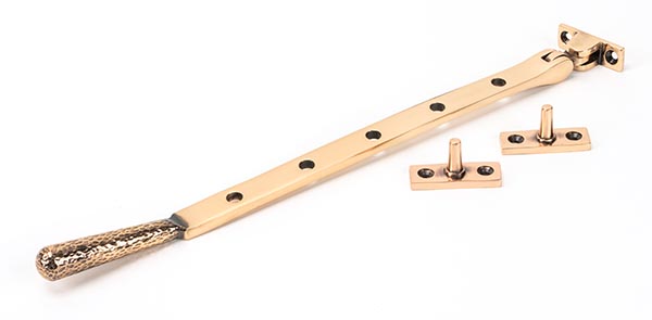 Polished Bronze 12" Hammered Newbury Stay | 46158
