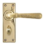 Aged Brass Hammered Newbury Lever Bathroom Set | 46211