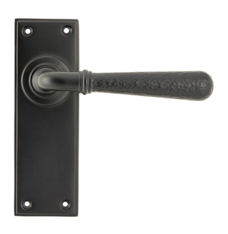 Aged Bronze Hammered Newbury Lever Latch Set | 46222