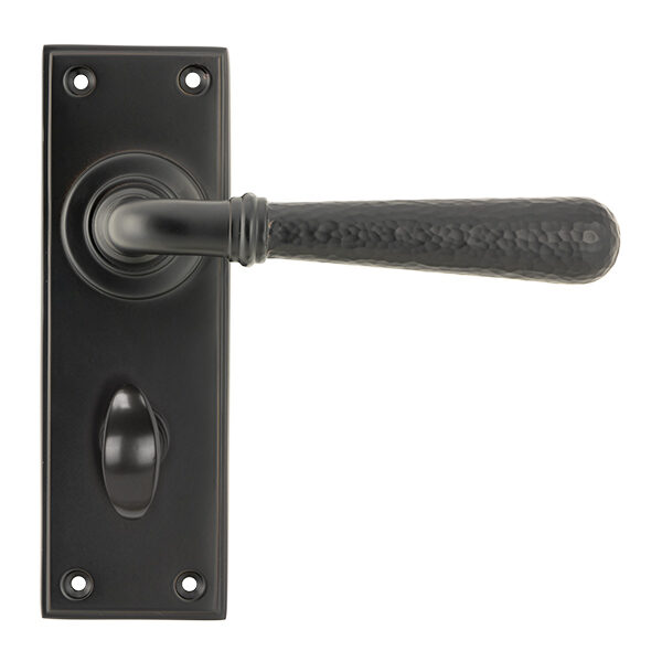 Aged Bronze Hammered Newbury Lever Bathroom Set | 46223