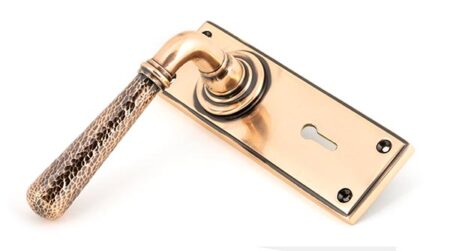 Polished Bronze Hammered Newbury Lever Lock Set | 46225 - Image 3