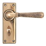 Polished Bronze Hammered Newbury Lever Bathroom Set | 46227