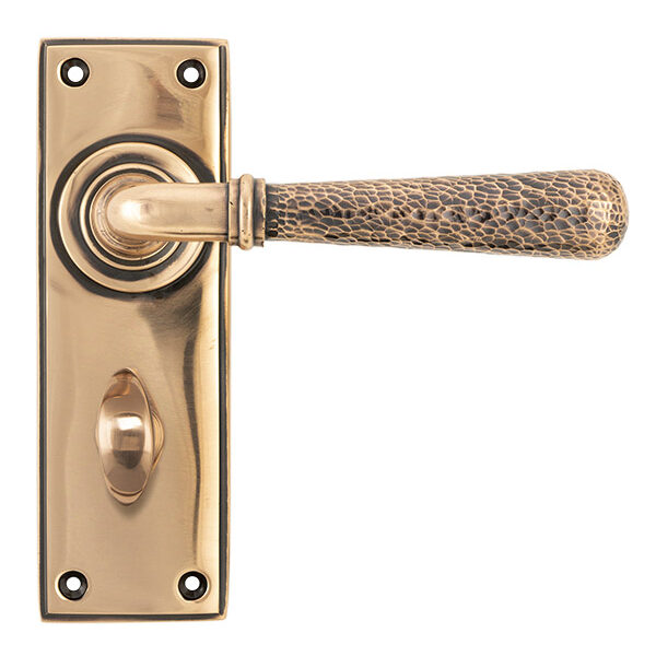 Polished Bronze Hammered Newbury Lever Bathroom Set | 46227