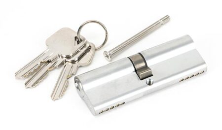 Satin Chrome 45/45 5pin Euro Cylinder | 46244 - Image 2