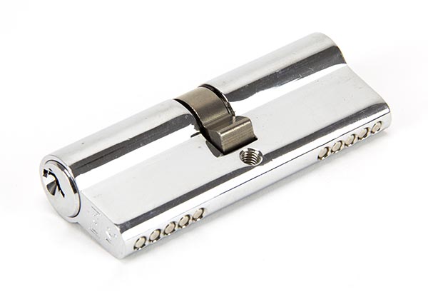 Polished Chrome 40/40 5pin Euro Cylinder KA | 46252