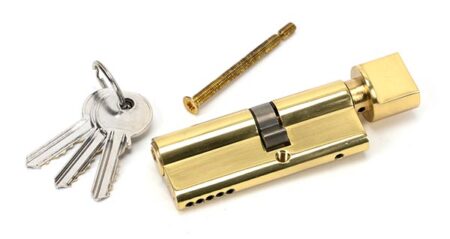 Lacquered Brass 35T/45 5pin Euro Cylinder/Thumbturn | 46260 - Image 3