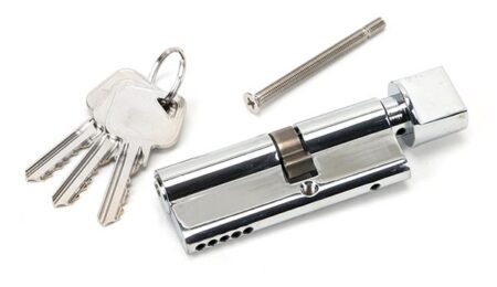 Polished Chrome 35T/45 5pin Euro Cylinder/Thumbturn | 46261 - Image 3