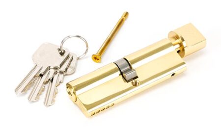 Lacquered Brass 45/45 5pin Euro Cylinder/Thumbturn | 46266 - Image 2
