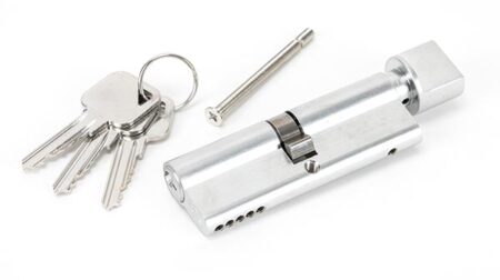 Polished Chrome 45/45 5pin Euro Cylinder/Thumbturn | 46267 - Image 2