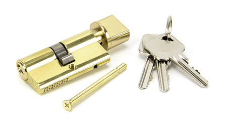 Lacquered Brass 30/30 5pin Euro Cylinder/Thumbturn KA | 46269 - Image 3